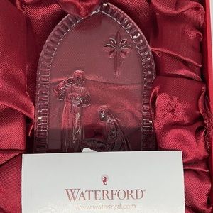 Waterford 2007 Nativity Holy Family Ornament Lead Crystal